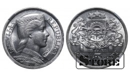 Latvija Albertas Kviesis (1930 - 1934), 1931 5 latų NGC MS 60