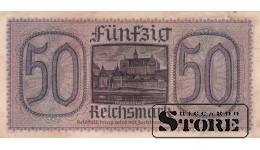 Vokietija 50 Reichsmarkių 1940-1945, Serija D 1399768, XF+, P-R140