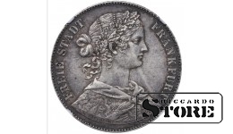 Laisvasis imperijos miestas Frankfurtas, 1 Vereinsthaler, 1860 metai, NGC, AU DETAILS