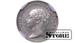 Didžioji Britanija Karalienė Viktorija 1885 1 penas NGC MS 62