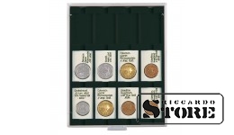 CARBO numizmatinė dėžutė su 12 stačiakampiais skyreliais REBECK COIN L rėmeliams 75 x 50 mm