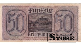 Vokietija 50 Reichsmarkių 1940-1945, Serija D 1399767, XF+, P-R140