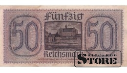 Vokietija 50 Reichsmarkių 1940-1945, Serija D 1399921, XF+, P-R140