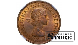 1962 metų Elžbietos II pusė penso, NGC MS64 RB