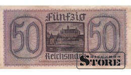 Vokietija 50 Reichsmarkių 1940-1945, Serija D 1399772, XF+, P-R140