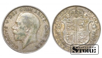 1924 George V United Kingdom Coin Silver Coinage Rare ½ crown KM# 818a #UK3477