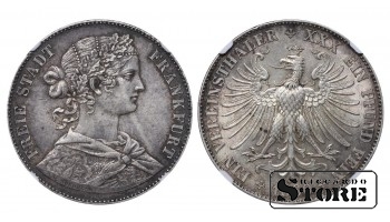 Laisvasis imperijos miestas Frankfurtas, 1 Vereinsthaler, 1860 metai, NGC, AU DETAILS