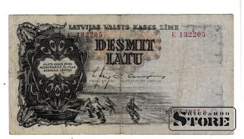 Latvijos banknotas 1937 10 latų #BLV2582