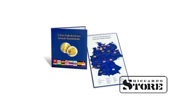 Monetų albumas PRESSO, eurų Kolekcija 2 eurų monetoms "Deutsche Bundesländer"